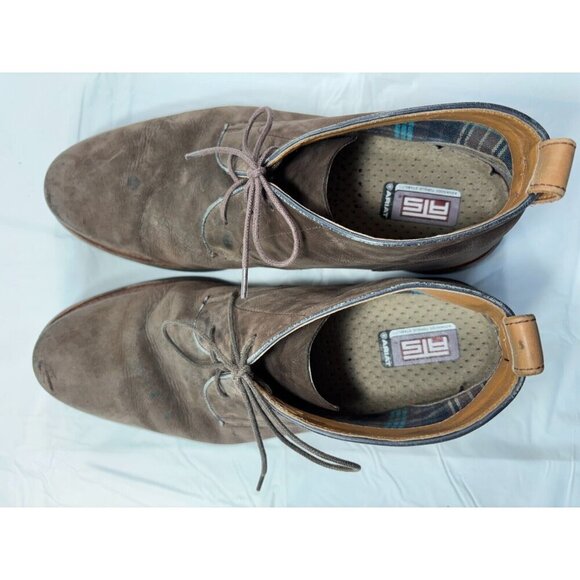 CLARKS Men's FULHAM HI BROWN NUBUCK LEATHER Chukka BOOTS SIZE10 - Picture 7 of 13